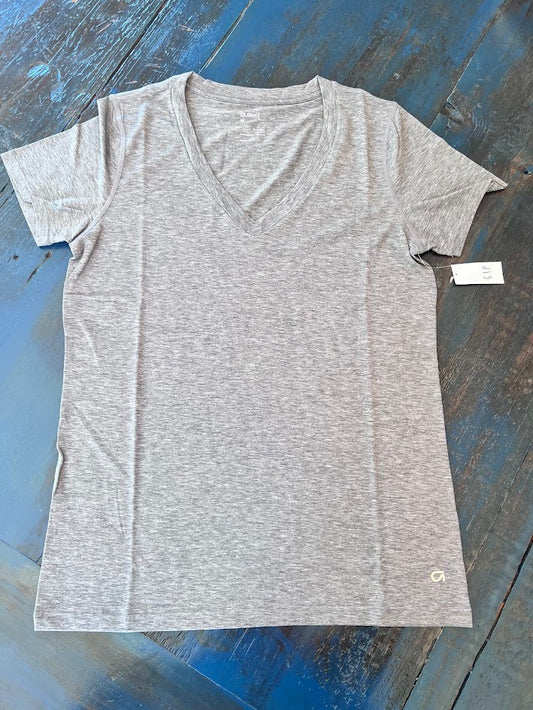 Seller # 94: NWT Women's GapFit V-Neck Shirt, Grey Size M