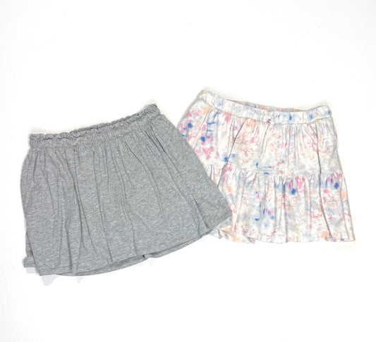 155 Girls Size L Cat and Jack Skirt Bundle - Grey/Tye Dye VGUC