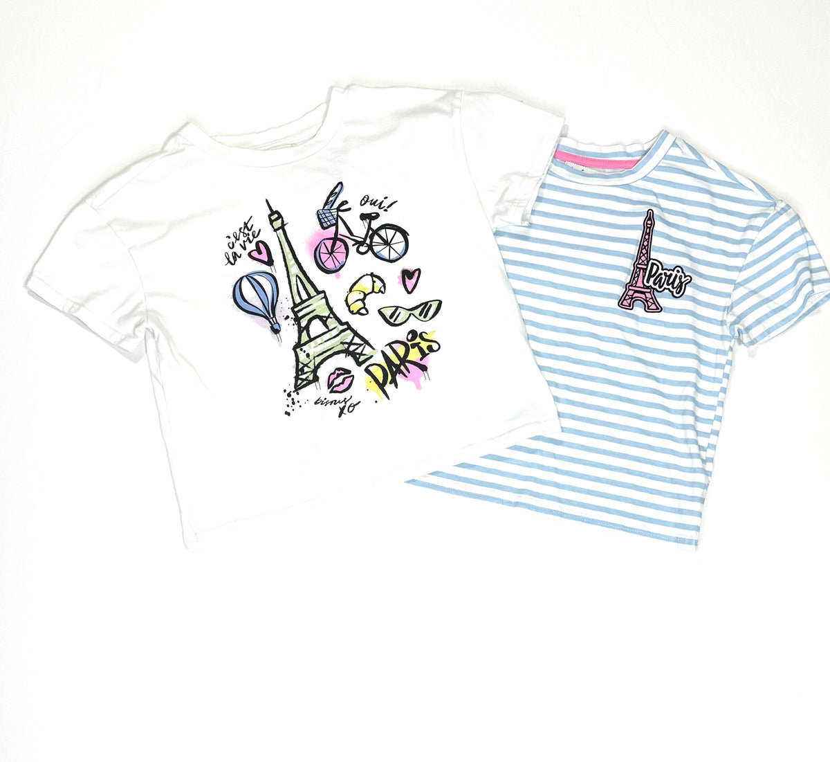 155 Girls Size L Paris T-Shirt Bundle VGUC, slightly cropped