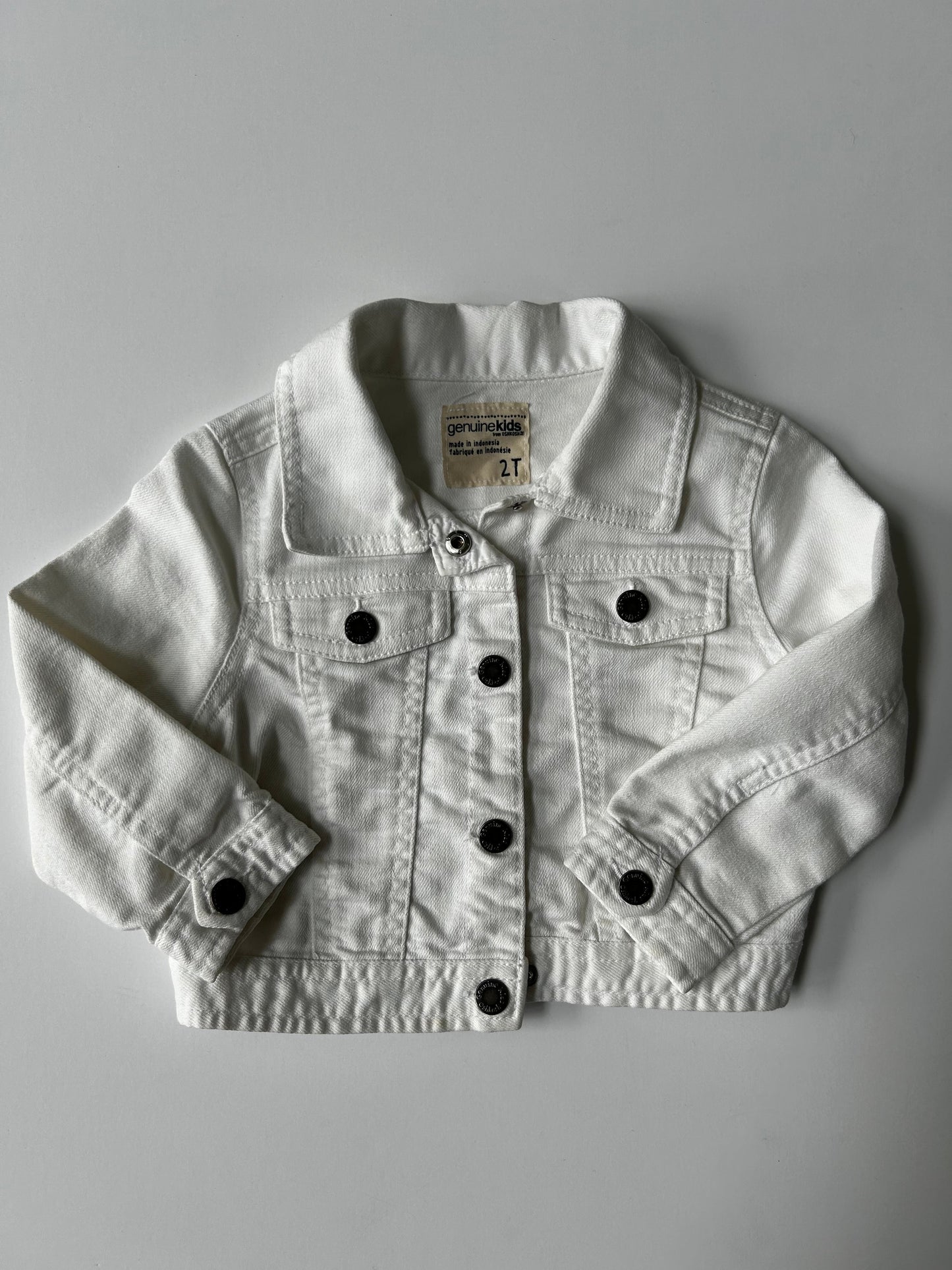 Seller #105 - 2T Girls Genuine Kids White Jean Jacket VGUC