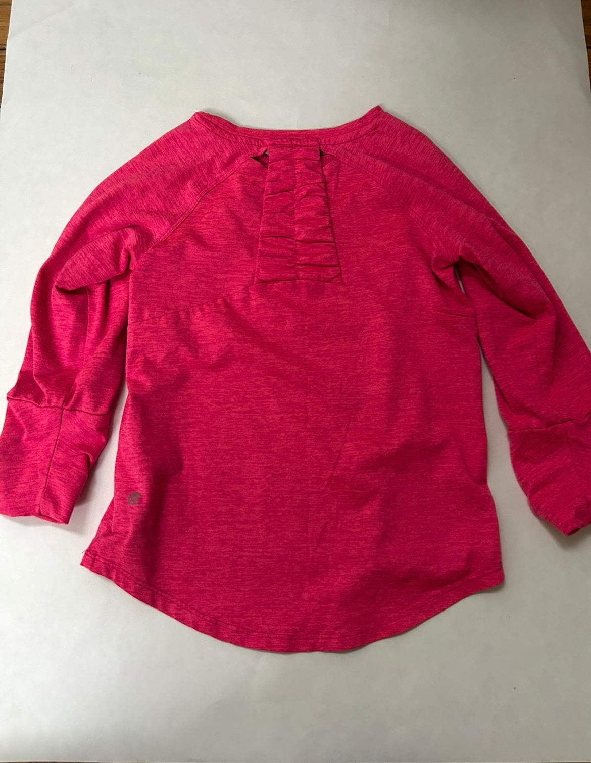 #200 Girls size XS 4/5 Champion Dry Fit pink long sleeve shirt