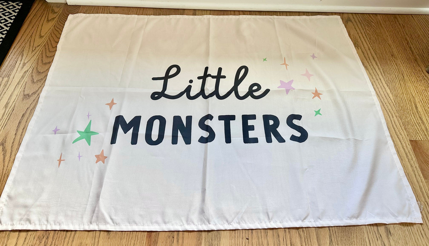 #198- Kids Halloween Banner “Little Monsters”, Hunny Bunny