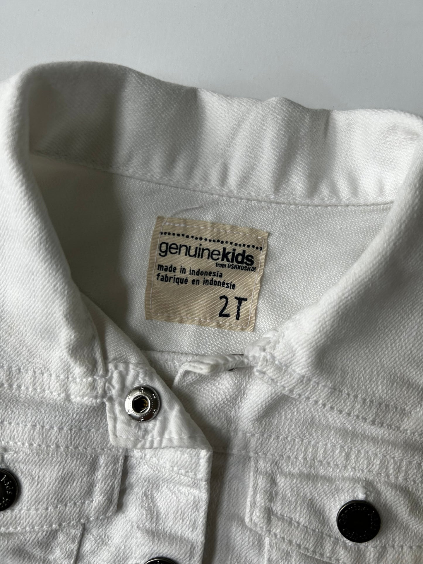 Seller #105 - 2T Girls Genuine Kids White Jean Jacket VGUC