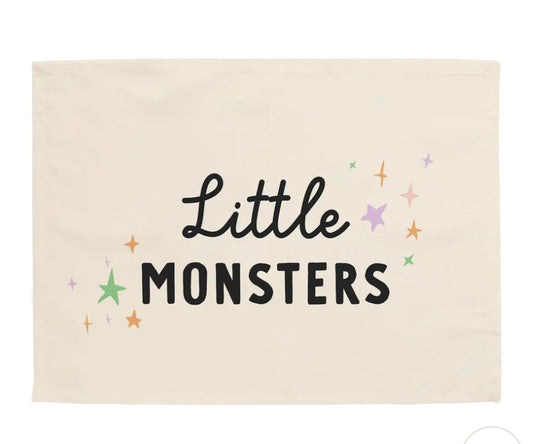 #198- Kids Halloween Banner “Little Monsters”, Hunny Bunny