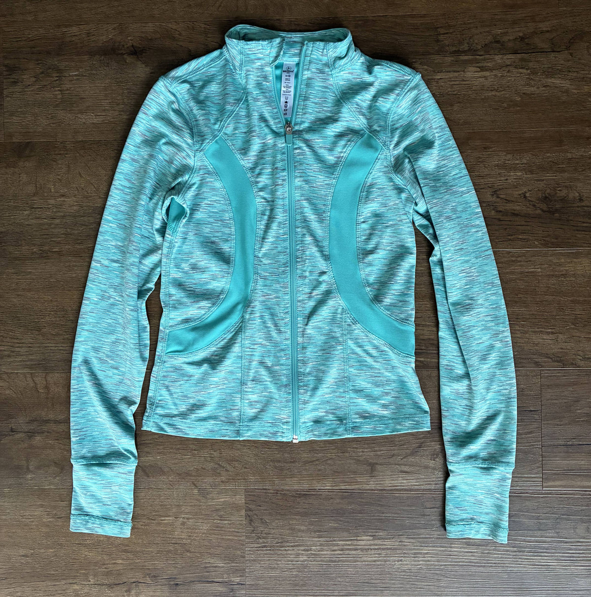 #126 90 Degrees Mint Zipper Athletic Jacket Girls M 10