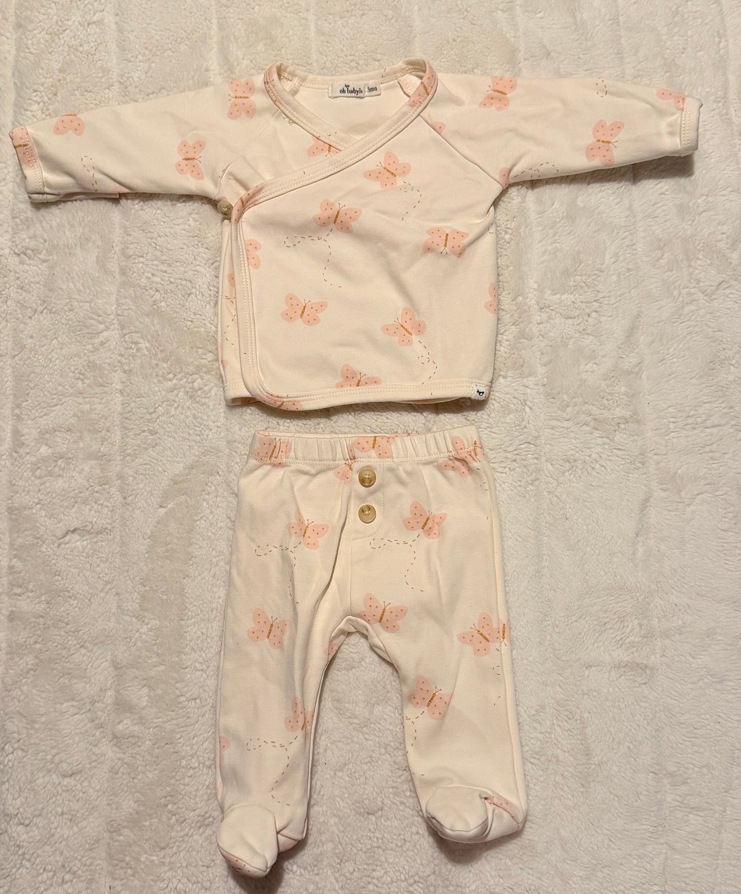 #56 REDUCED boutique baby girl set size 3 months, washed never worn