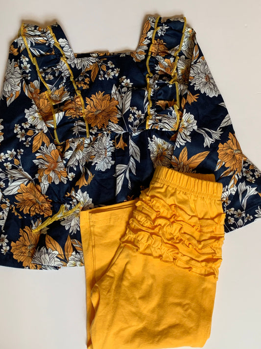 Seller #2 - 3T Girls Floral Top and Matching Pant Set (NWOT)