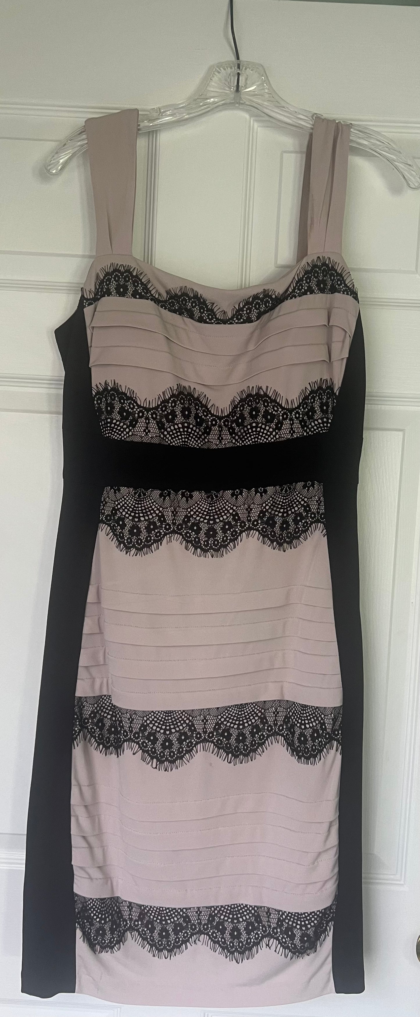 Women’s Tan & Black Dress Size 8 VGUC