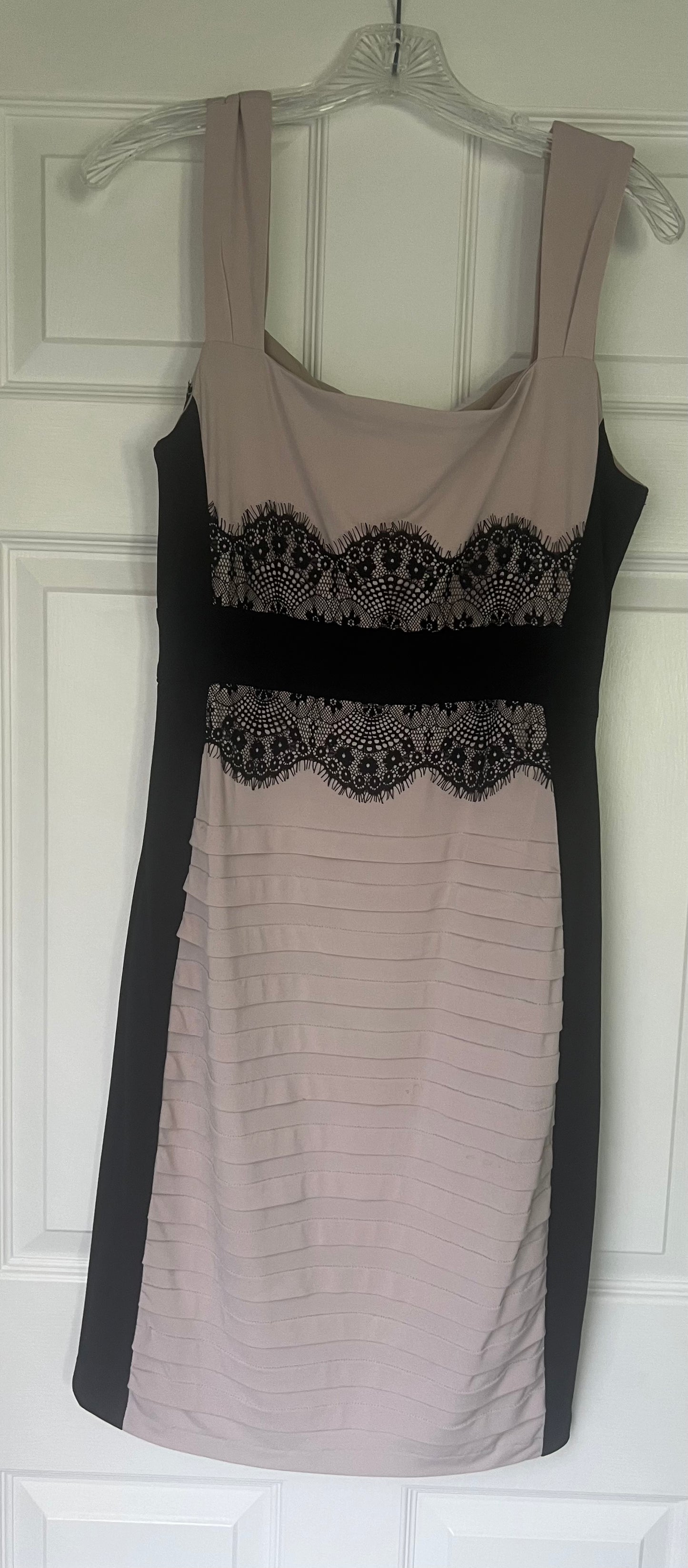 Women’s Tan & Black Dress Size 8 VGUC