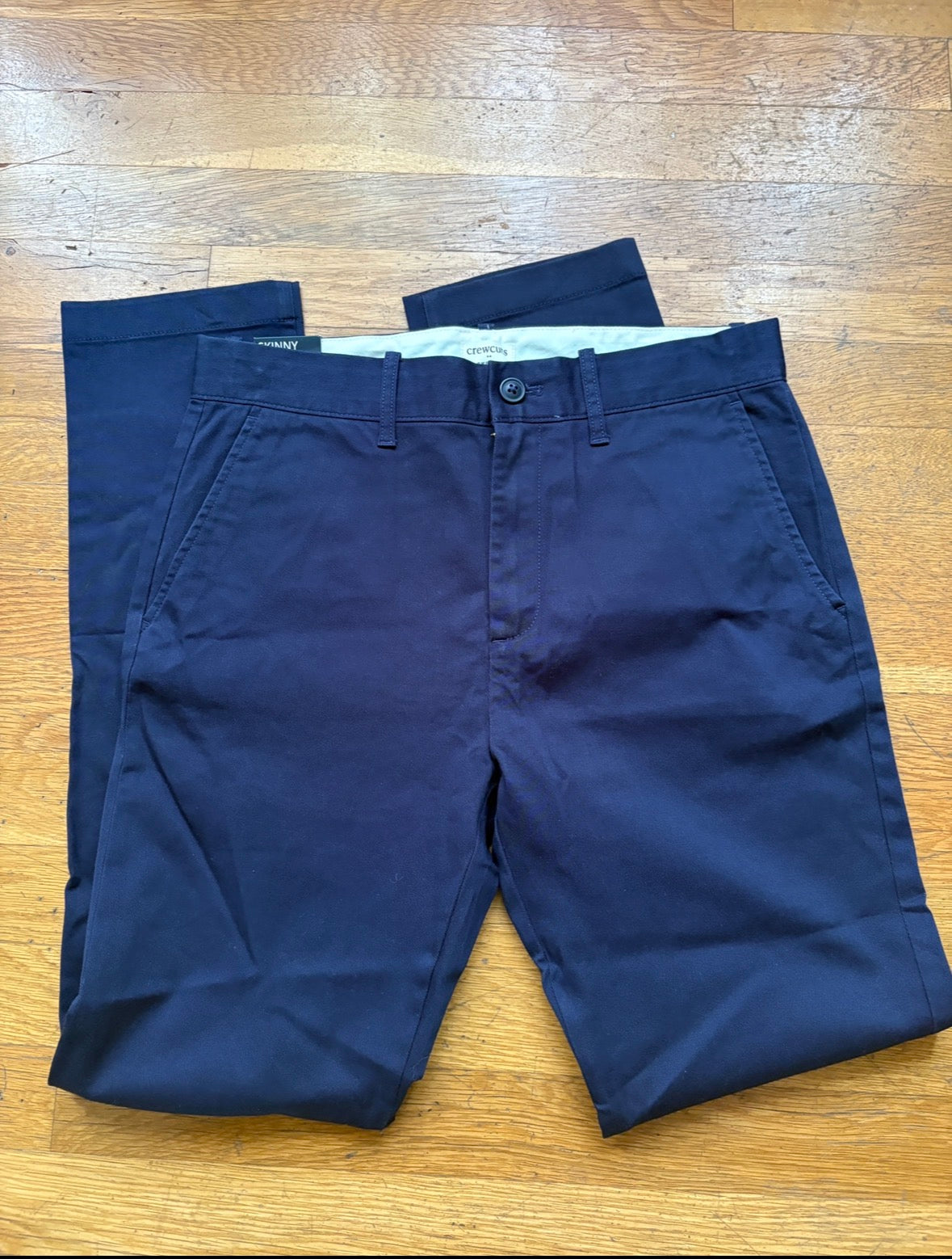 #116 Crewcuts boys skinny navy blue pants size 16