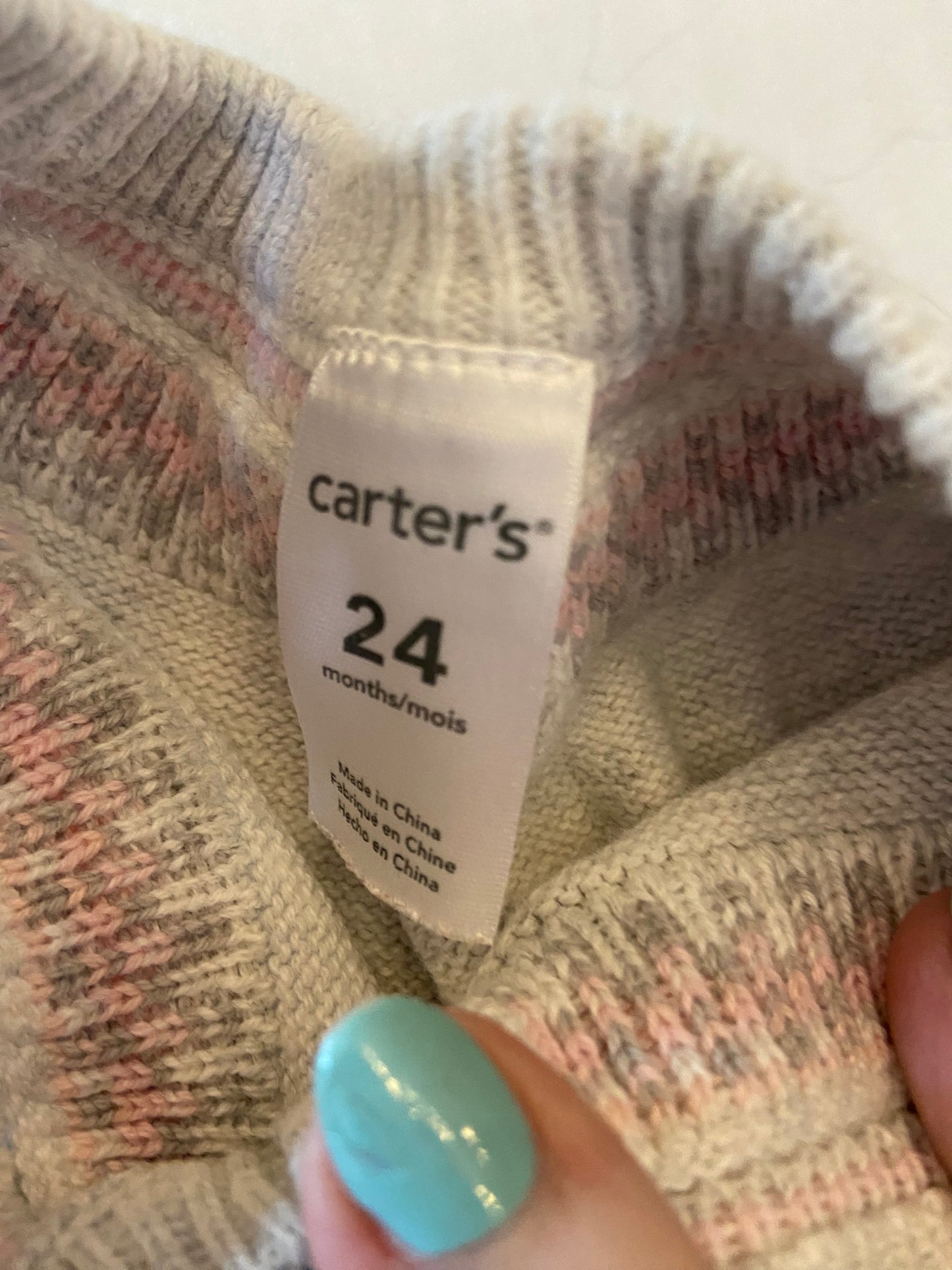 Girls 24 mos Carters Grey Sweater dress