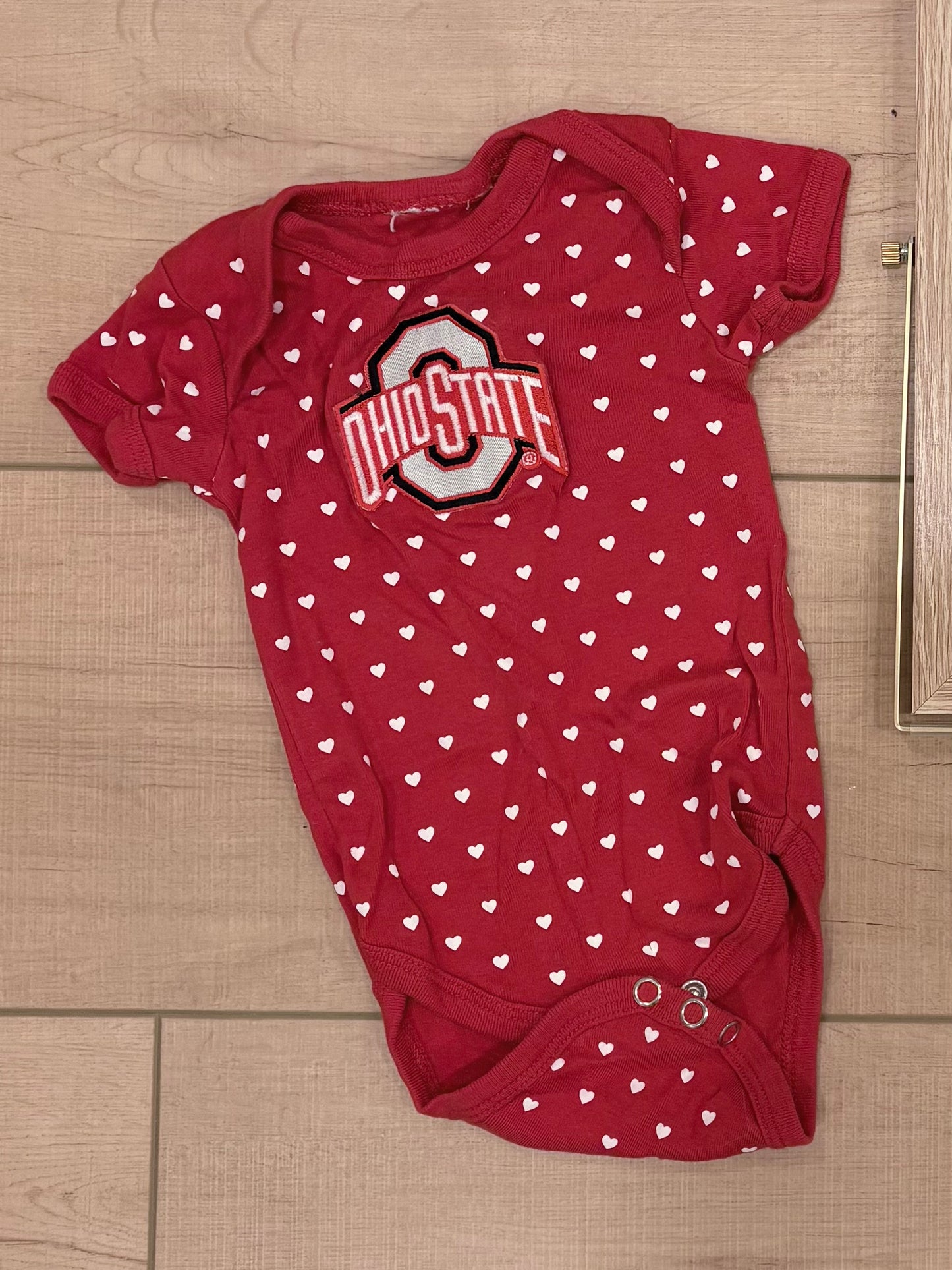 #37 Ohio State 0-3M Girls Onesie Bodysuit