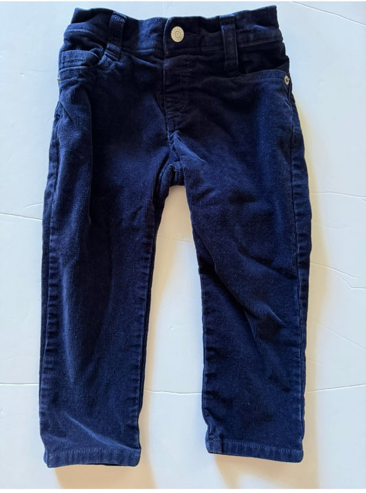 REDUCED PRICE #34 Gymboree boys size 2 t corduroy navy long pants