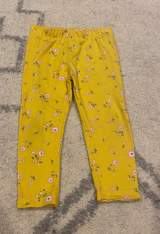 Seller #191 18mo Yellow Floral Leggings (2 of 2)