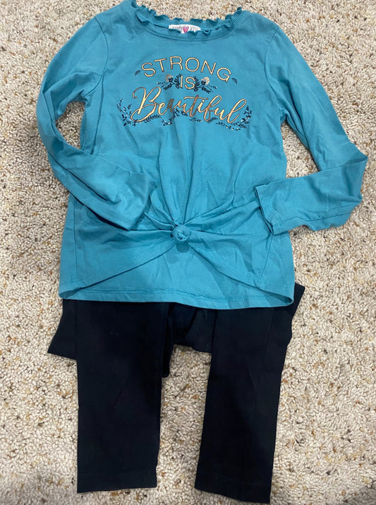 Seller #121 Girls Shirt (small) and leggings (8)