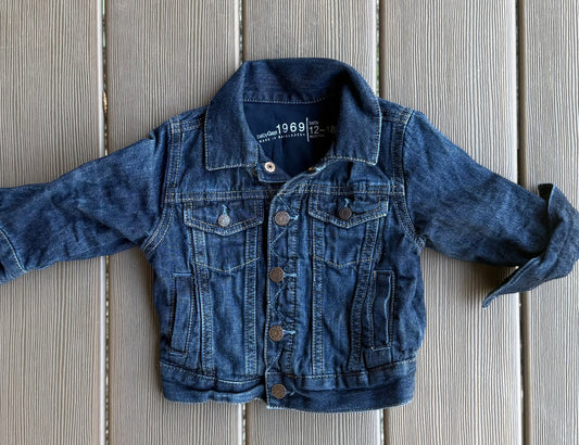 #28 REDUCED Baby Gap Girls Denim Jacket Size 12-18 m