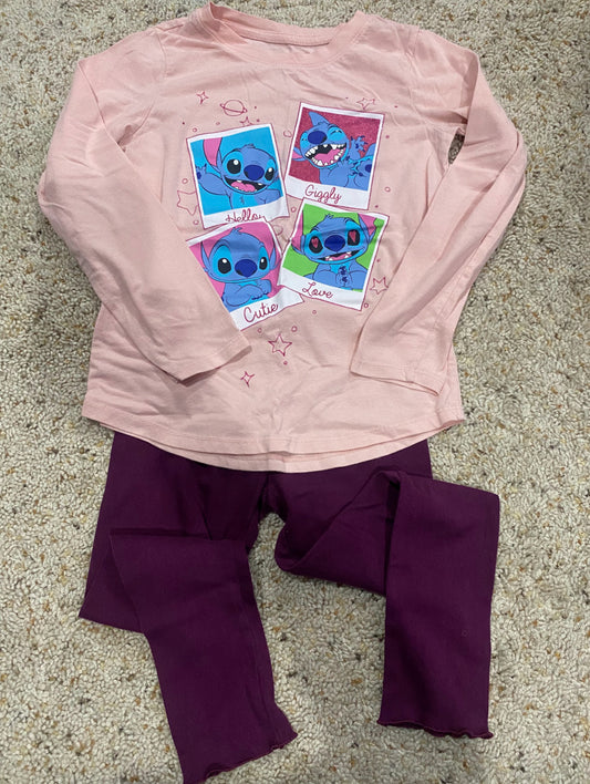 Seller #121 girls size 7 stitch long sleeve shirt and 6x leggings