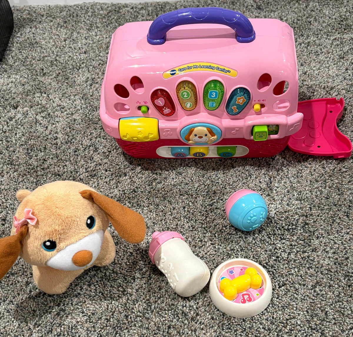 #25 Vtech care for me learning carrier - pet dog toy, lights up and makes sounds