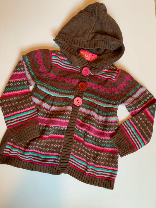 Seller #2 - Girls 4T Pink /Brown Sweater with hood
