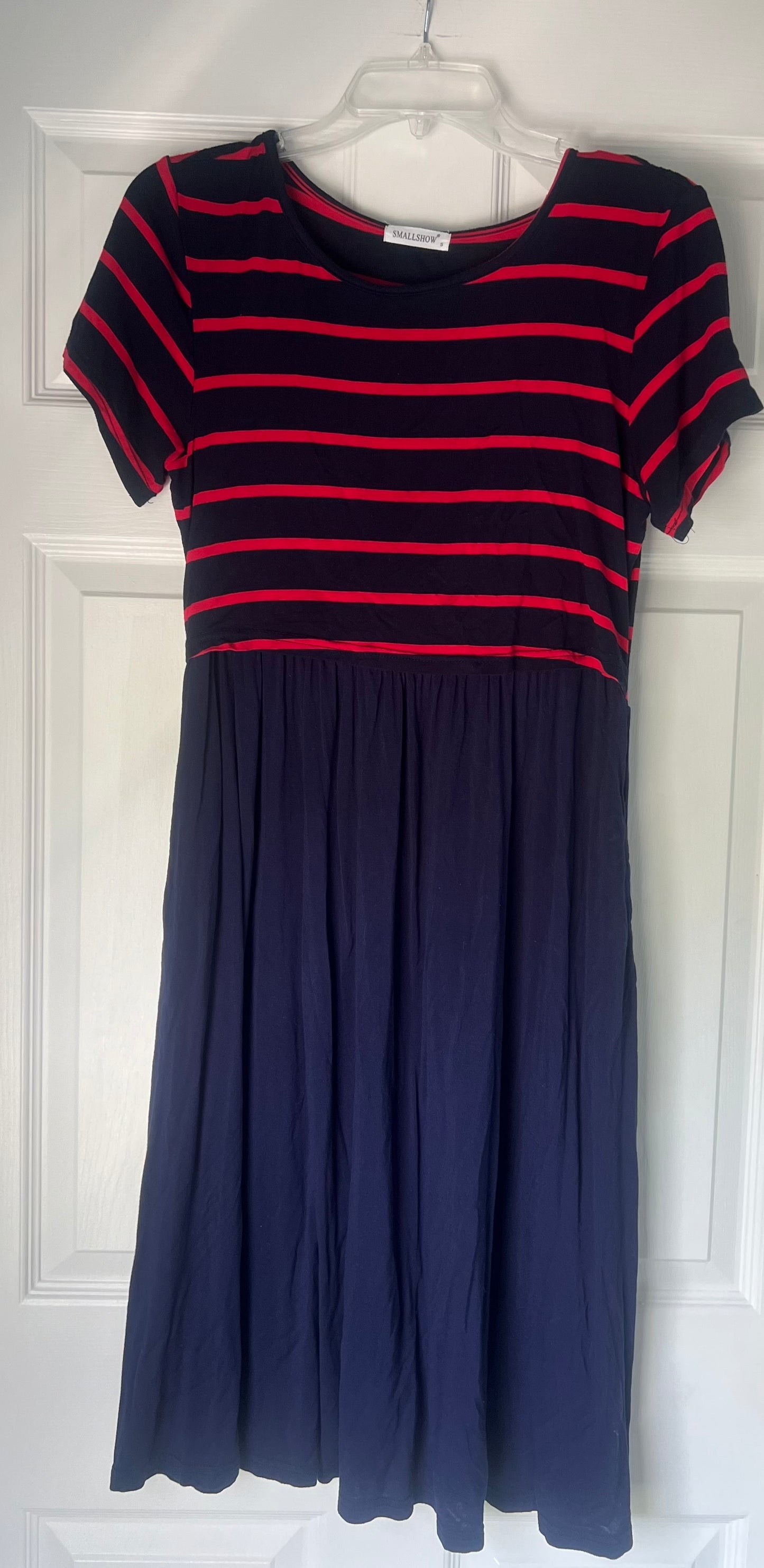 Women’s Maternity & Nursing Striped Dress Small VGUC