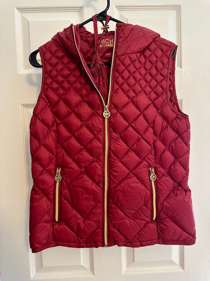 Seller #38 Michael Kors women's Medium red hooded vest