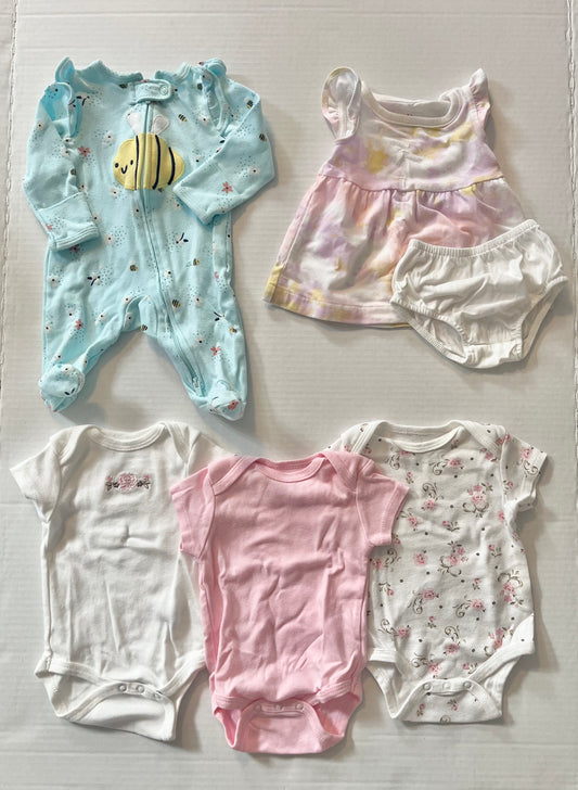 Newborn Girls Summer Bundle (5 Pieces)