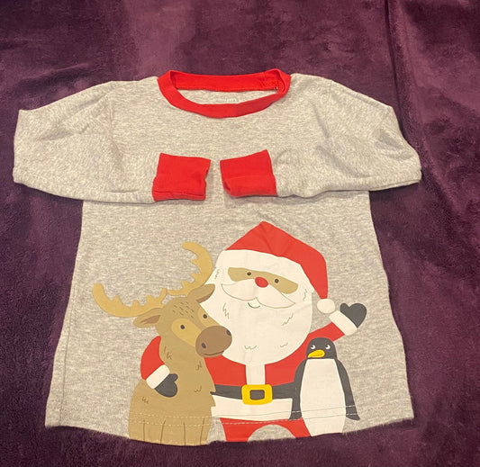 Seller #191 24mo Carter's Gray Santa Long Sleeve Shirt (2 of 2)