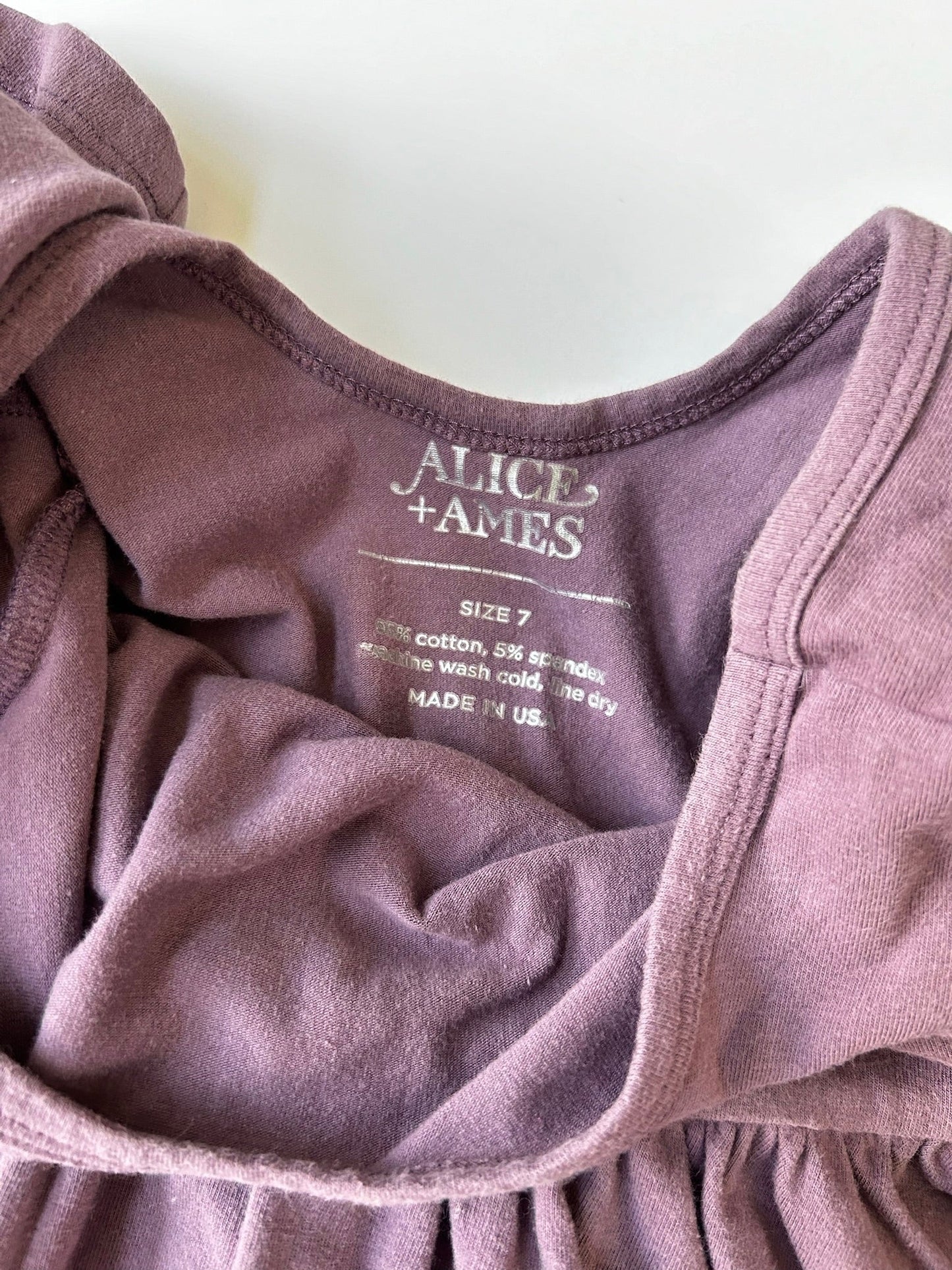 Seller #105 - Size 7 Girls Purple Alice and Ames Dress GUC