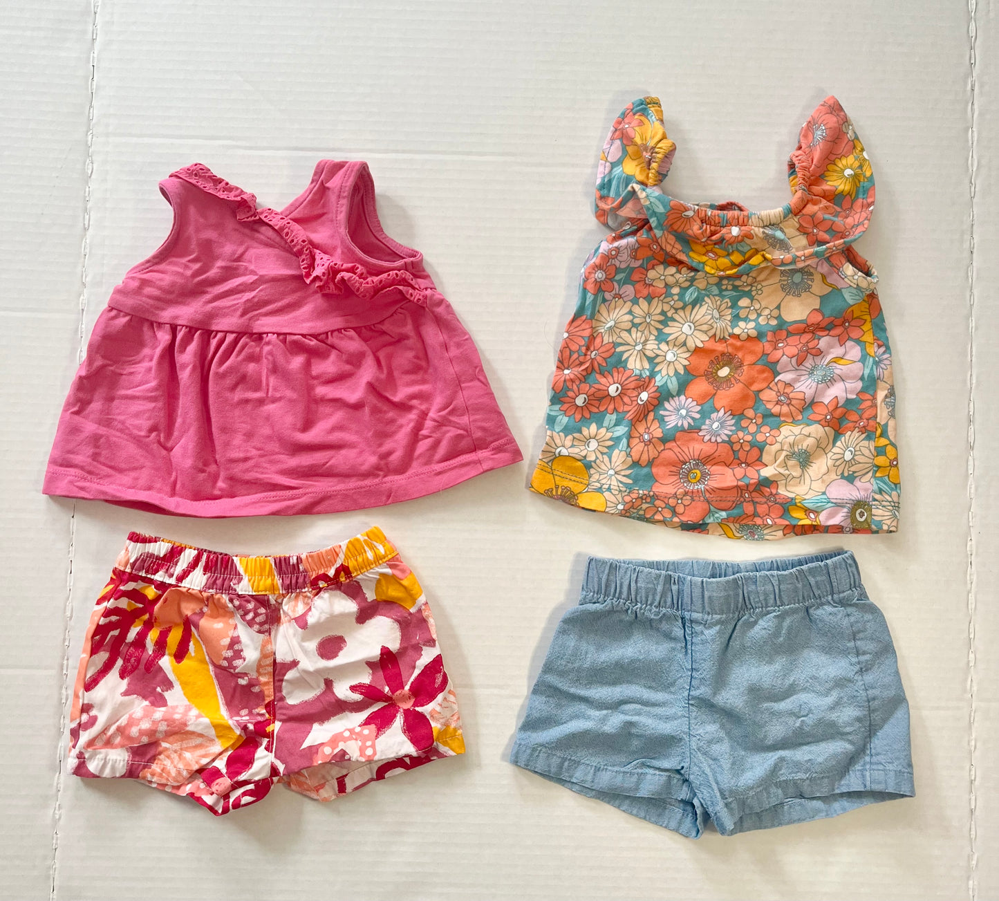 Girls 3MO Carter's Summer 2-Piece Outfits (2 Sets)