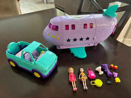 #126 Polly Pocket Travel Adventures Airplane Playset