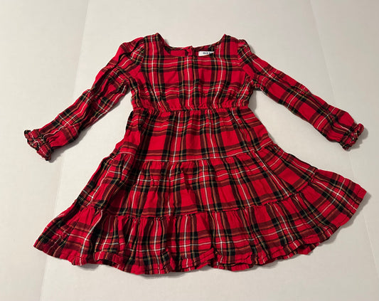 #160 Girls 5T Old Navy plaid Christmas dress