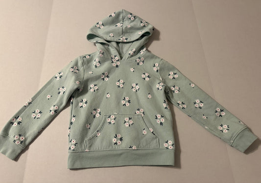 #160 Girls size 5 Jumping Beans light green hooded sweatshirt with flowers
