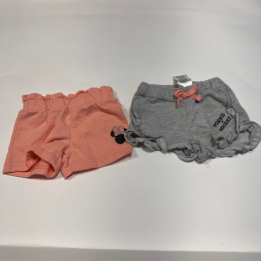 #4 girls 18 month minnie mouse shorts two pack
