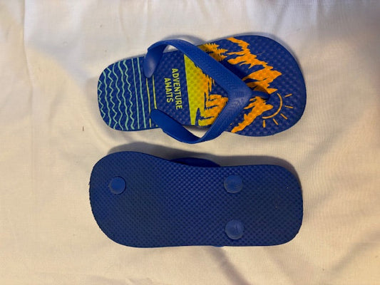 #210 Boy Flip Flops "Adventure" Size 7