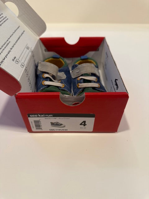 #9 -  See Kai Run -  Blue / Green Stevie Shoe Toddler Boys SIZE  4