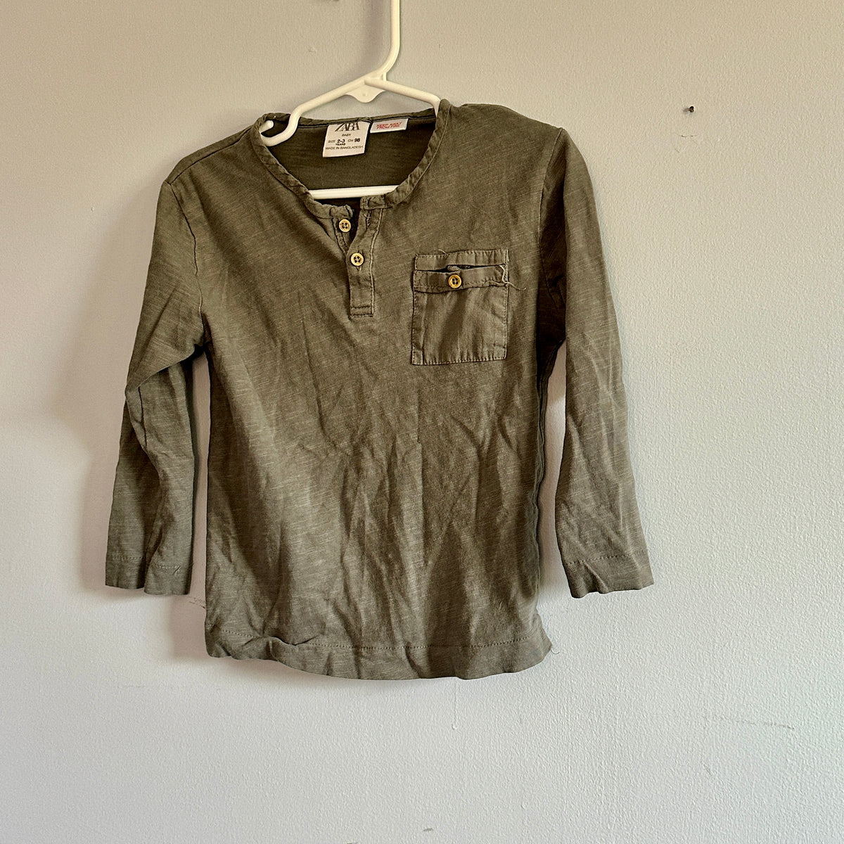 #48 Zara Green Shirt 2-3