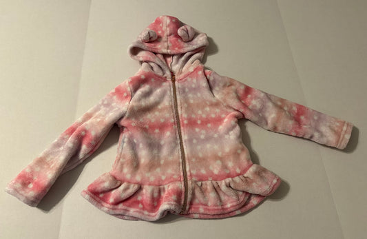 #160 Girls size 5 Penelope Mack long sleeve fleece hooded zip up sweatshirt