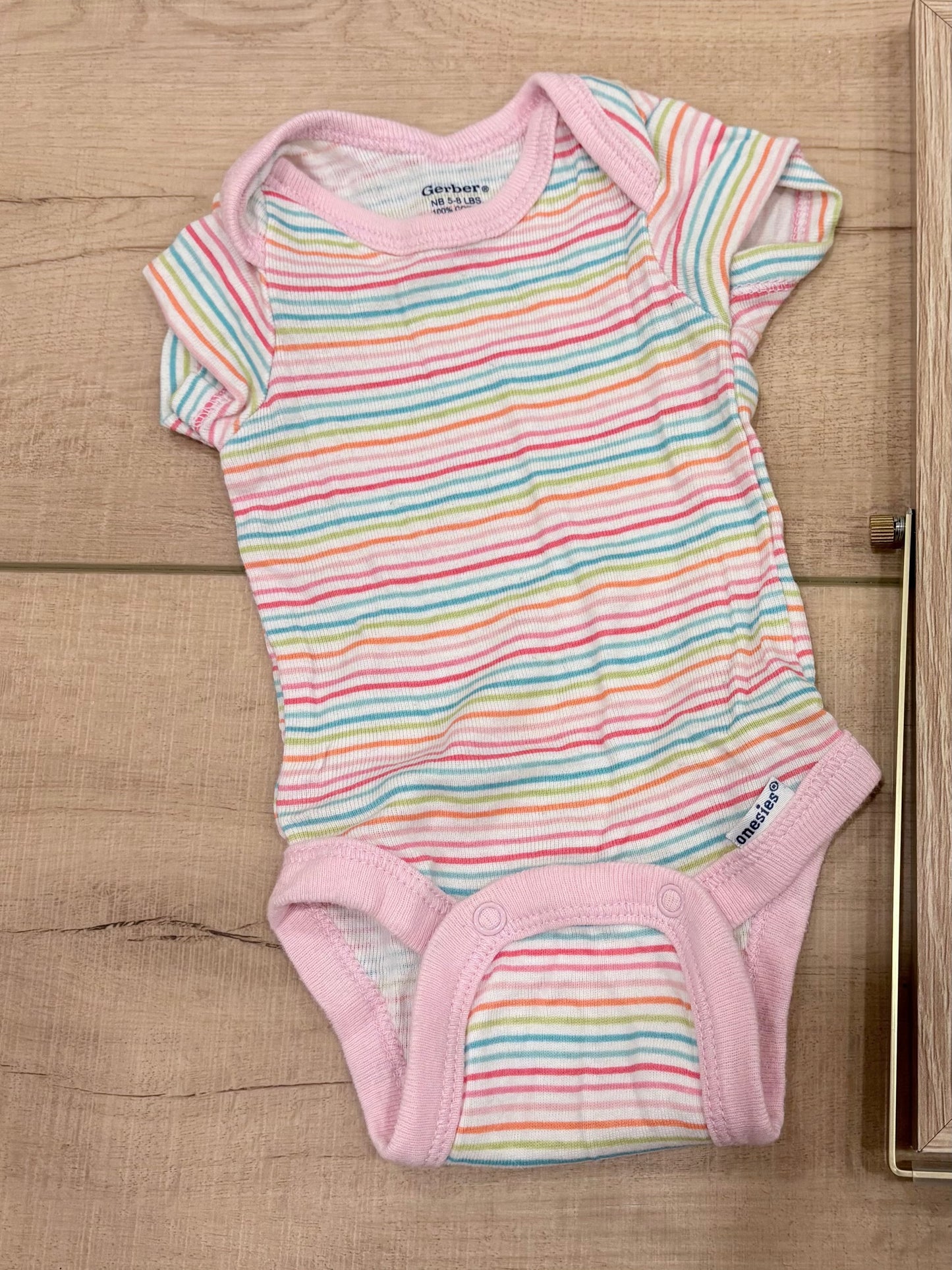 #37 NB Gerber Striped Onesie