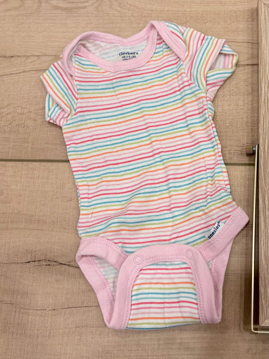 #37 NB Gerber Striped Onesie