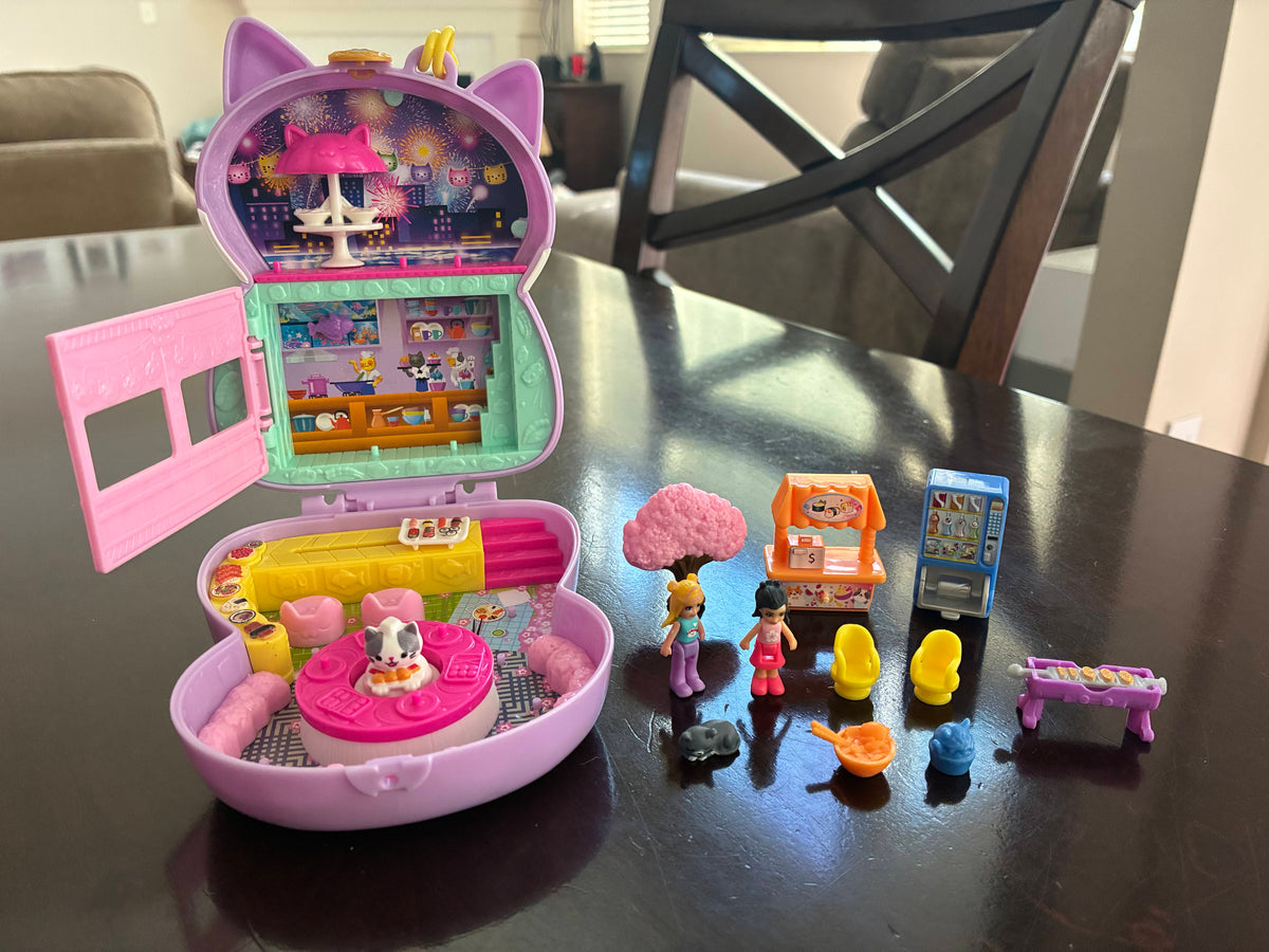 #126 Polly Pocket Sushi Shop Cat Compact and My Little Pony Mini World Magic Compact