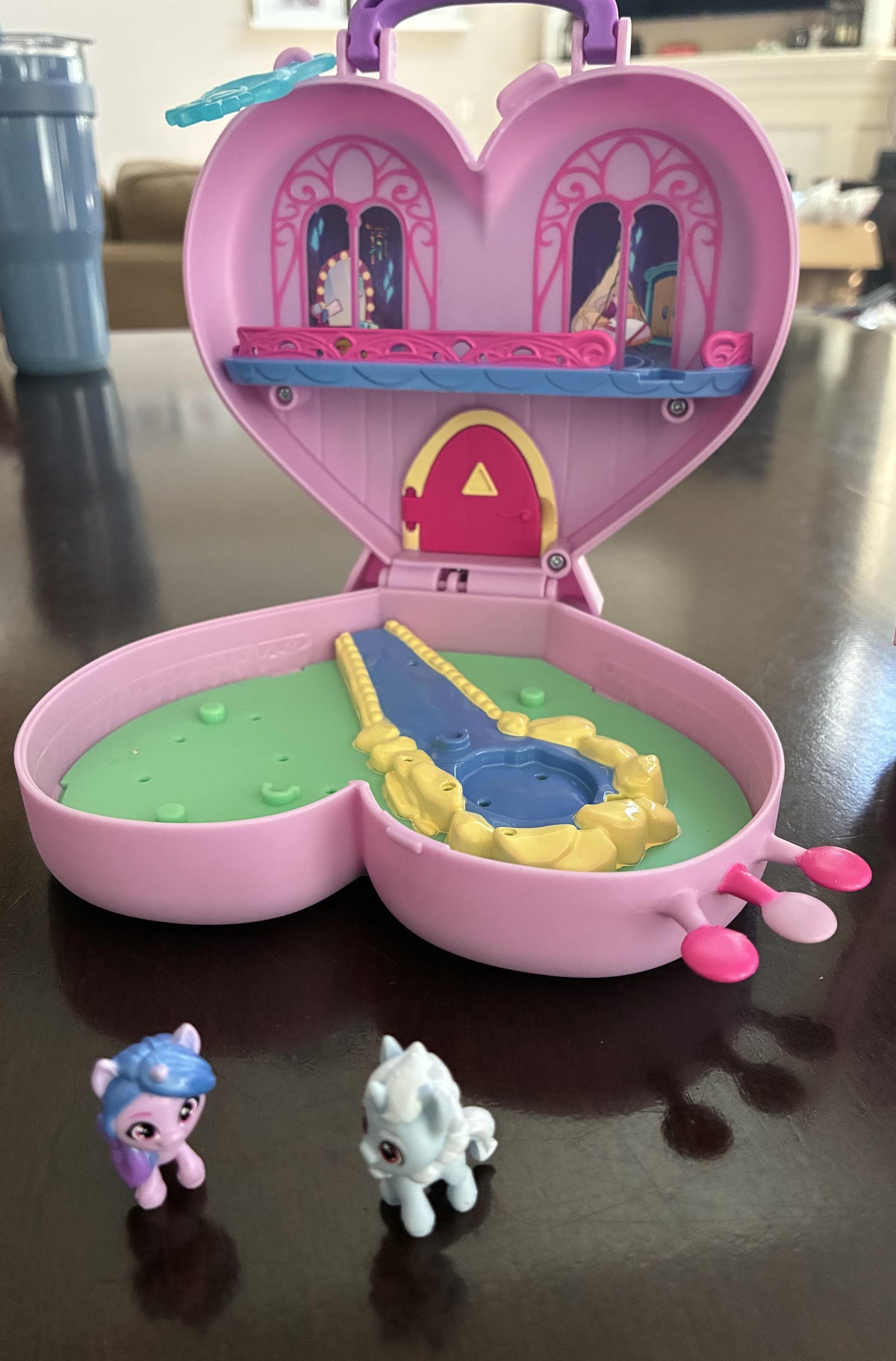 #126 Polly Pocket Sushi Shop Cat Compact and My Little Pony Mini World Magic Compact