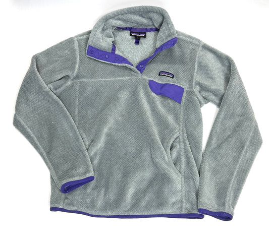 155 Women's Patagonia Size M Overhead  Fleece Gray/Purple