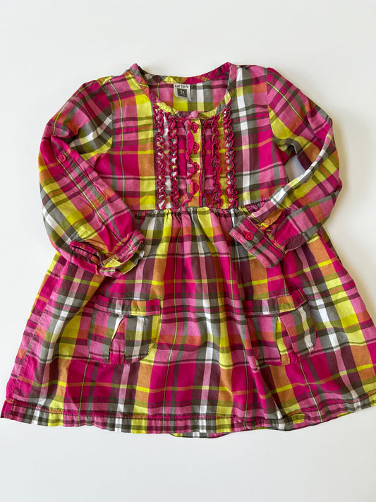 #98A - 3T Girls Carter's Pink Plaid Dress