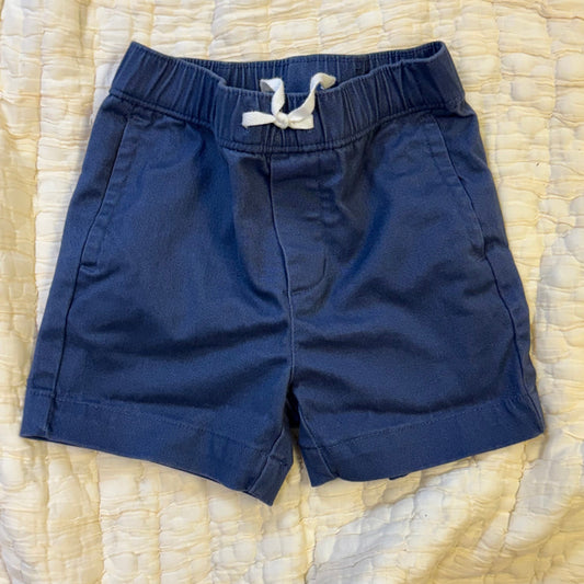 Seller 17 Janie & Jack Boys Linen Cotton Navy Pull On Shorts 12-18mo.
