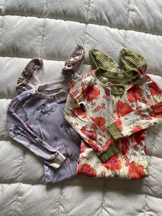 Seller 64 Burt's Bees girls 24 mo set of 2 pajamas
