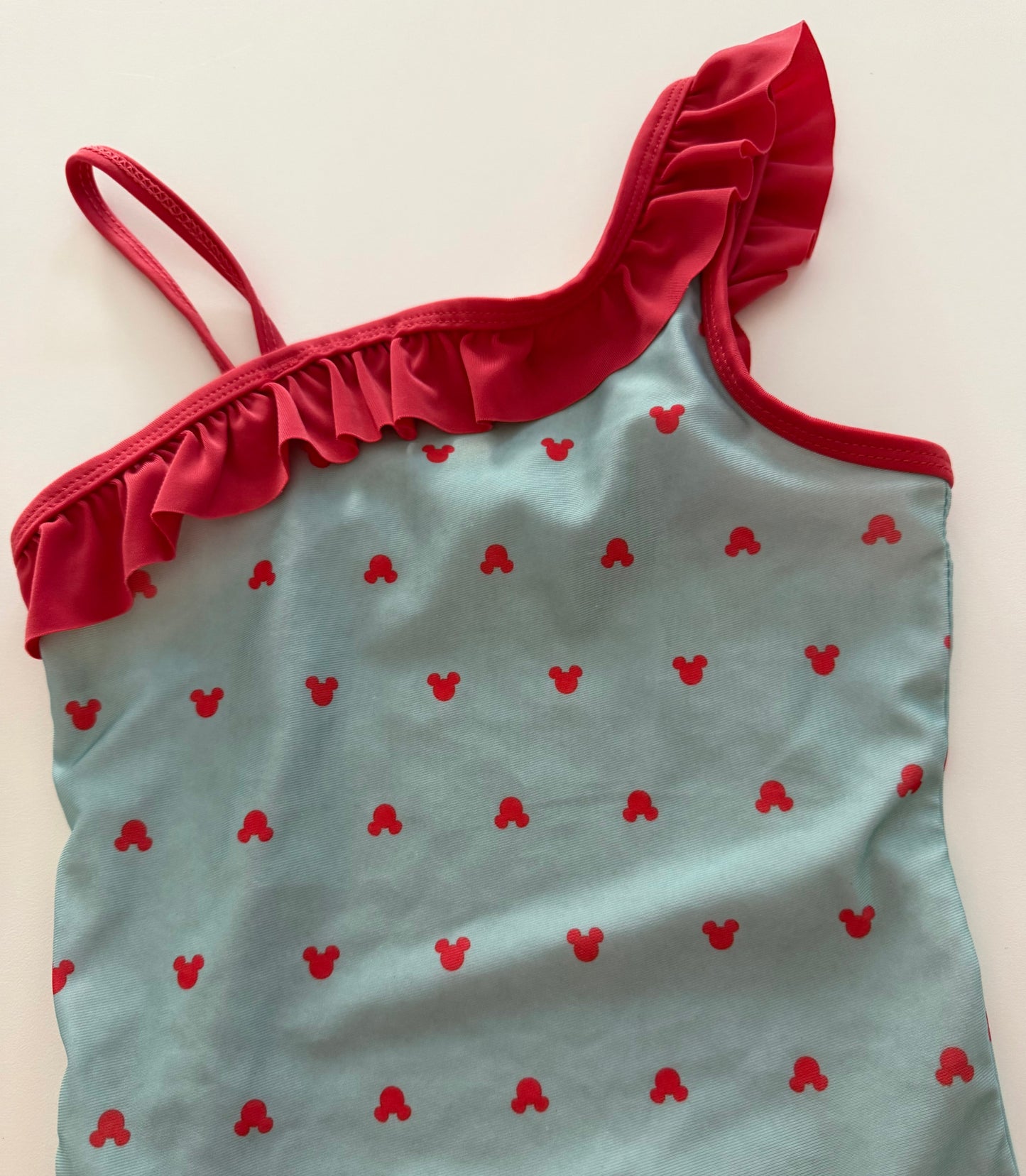 *reduced* #117, Girls S (5/6), Junk Food blue /red Minnie Mouse swimsuit, GUC