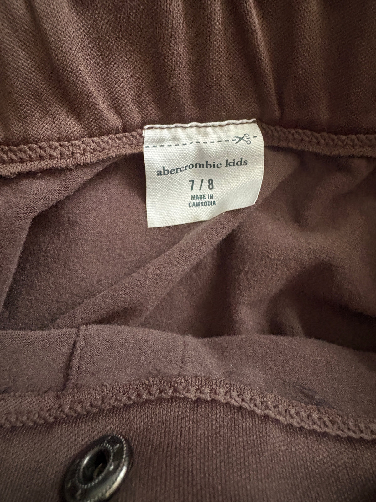 #116 Girls Abercrombie brown pleather skirt size 7-8