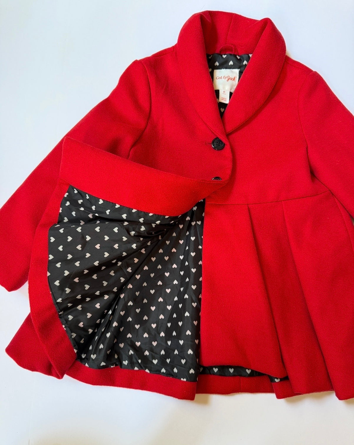 #41 |  4T Cat & Jack Coat, girls SO adorable for Christmas Valentine’s Day!