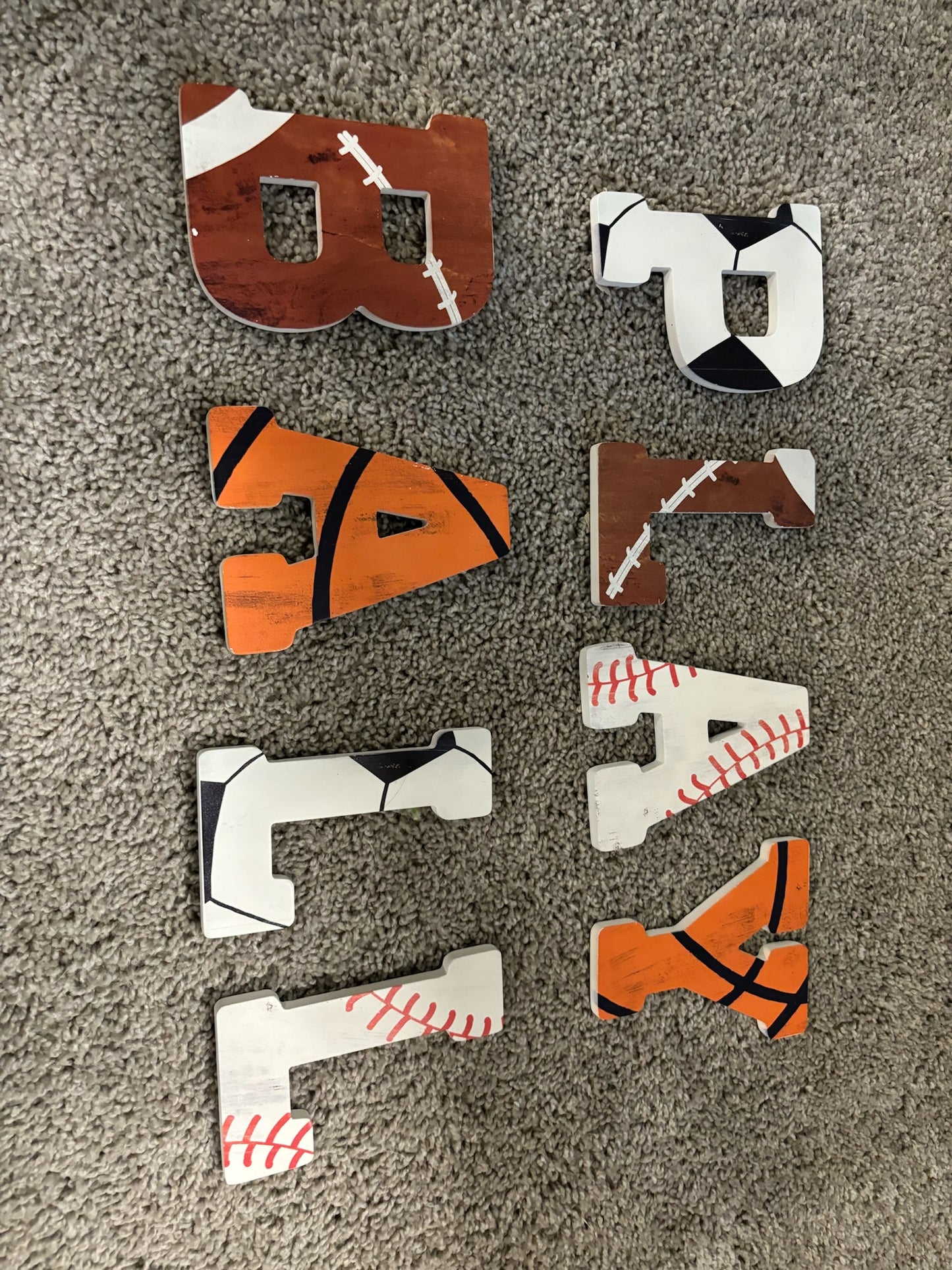 "Play Ball" Sports Decor Wall Letters