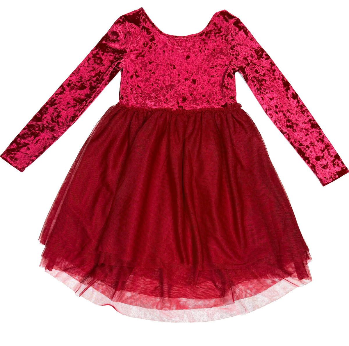 155 Girls Cat and Jack Size M Crushed Velour/Tulle Dress